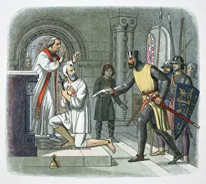 Hubert de Burgh taken from sanctuary at Boisars, France, 1232 (1864)