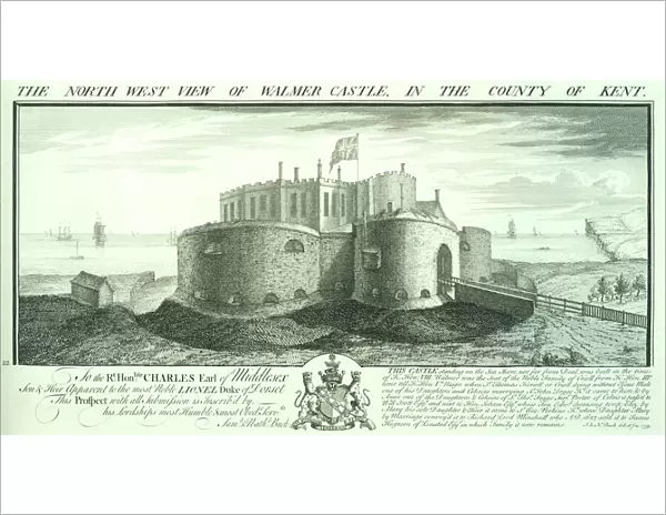 Walmer Castle engraving N070832