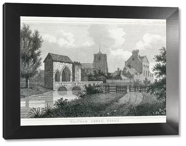 Waltham Abbey Gatehouse engraving N110145