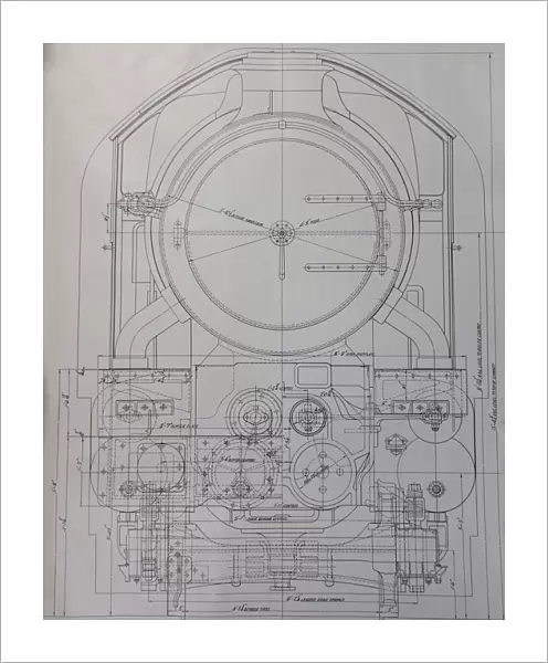 Design drawing for the King Class locomotive, 1927