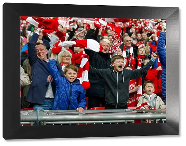 Bristol City's Glorious 2-0 Victory: A Sea of Celebrating Supporters at Wembley Stadium