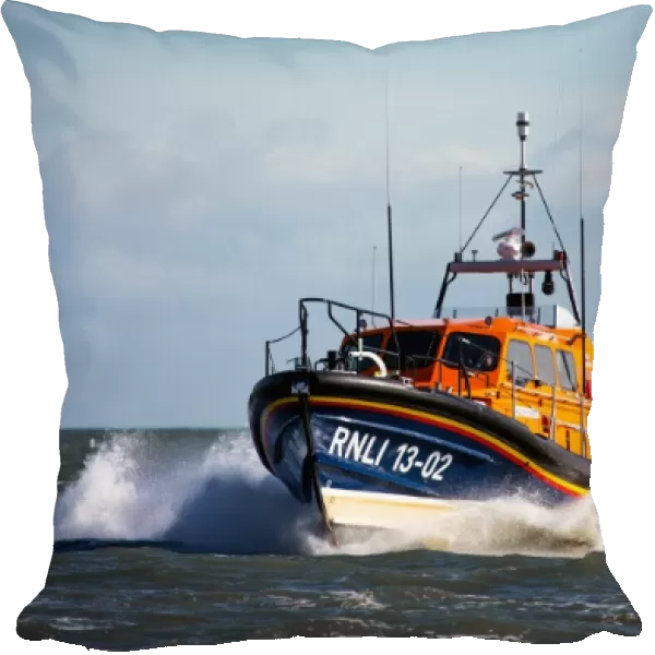 Dungeness Shannon class lifeboat The Morrell 13-02 at sea during trials prior to going on station