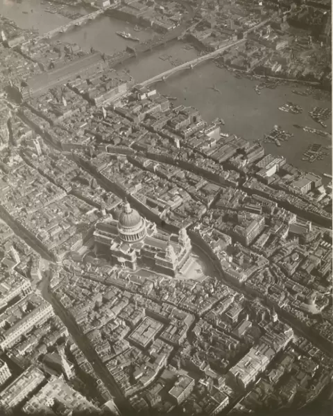Aerial view of St Pauls and its neighbourhood - London