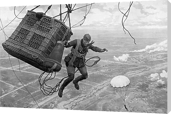 Dropping from a Kite Balloon 1917