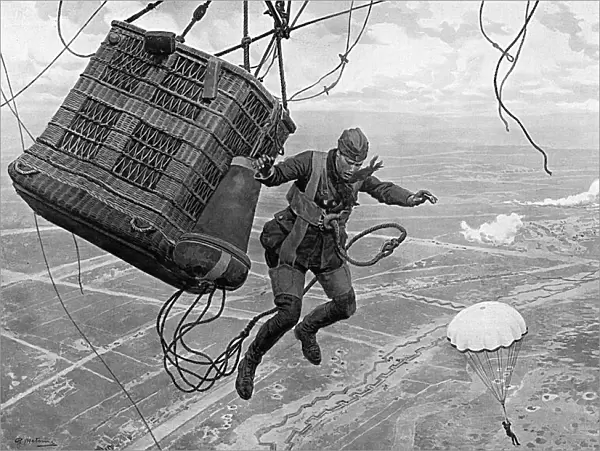 Dropping from a Kite Balloon 1917