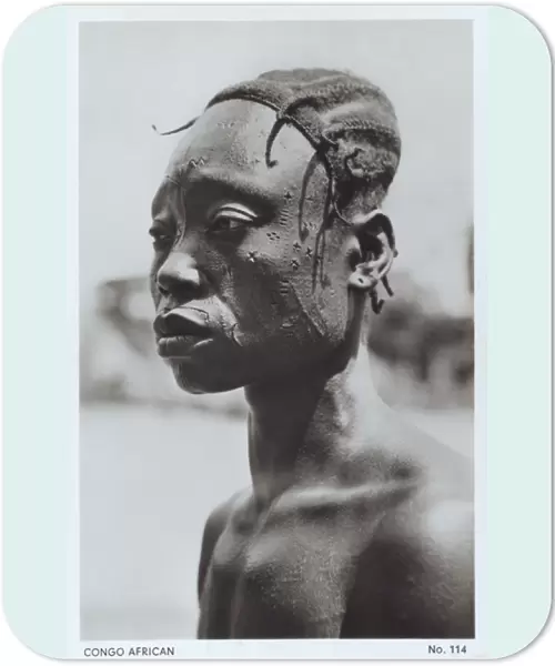 Man from The Congo, Africa - Scarification