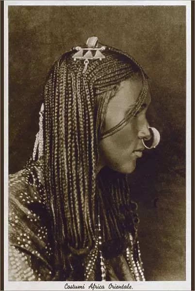 Ethiopian Woman - Braided Hair - Nose Ring
