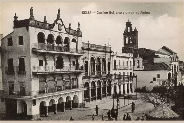 Ecija, Seville, Spain - Buildings on the Plaza de Espana