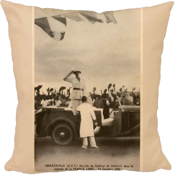 Brazzaville, Congo - arrival of French General de Gaulle