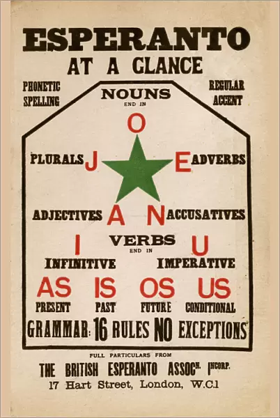 Language - Esperanto at a glance