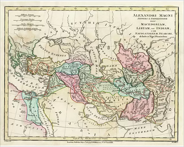 Map of the Empire of King Alexander the Great