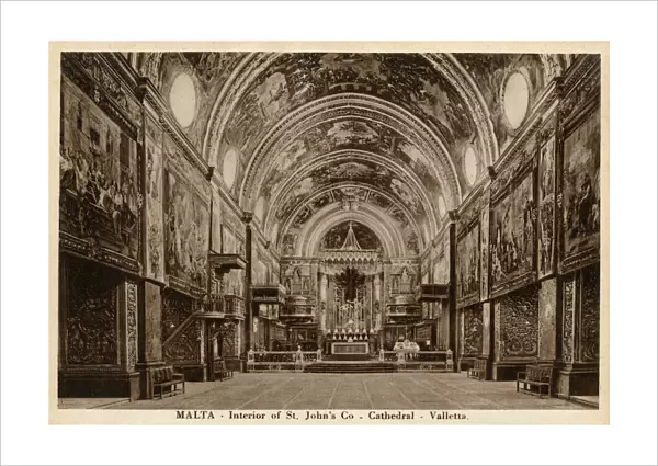 Malta - Valletta - Interior of St Johns Co-Cathedral