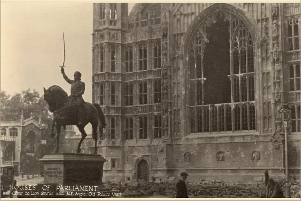 WW2 - Bomb Damage to Houses of Parliament, London