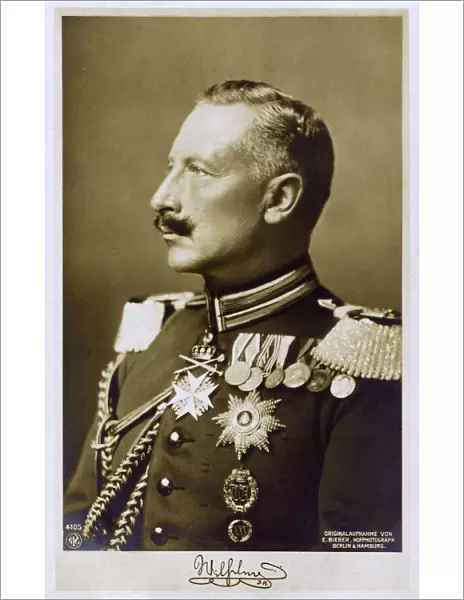German Kaiser Wilhelm II with signature