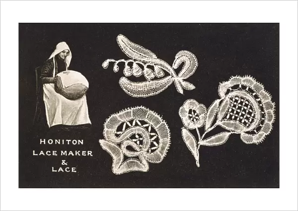 Honiton, Devon - Lace maker and her work