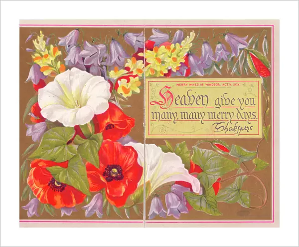 Shakespeare quotation on a greetings card