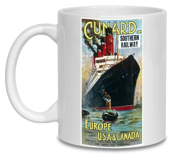 Cunard travel Poster
