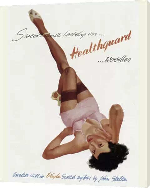 Advert for Healthguard woollies nylon stockings 1950