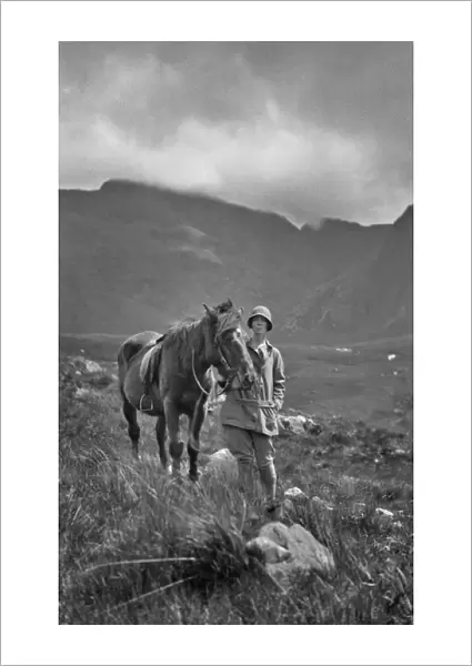 Woman and horse, Isle of Skye, Scotland