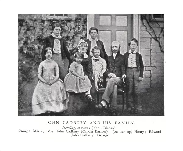 John Cadbury and his family