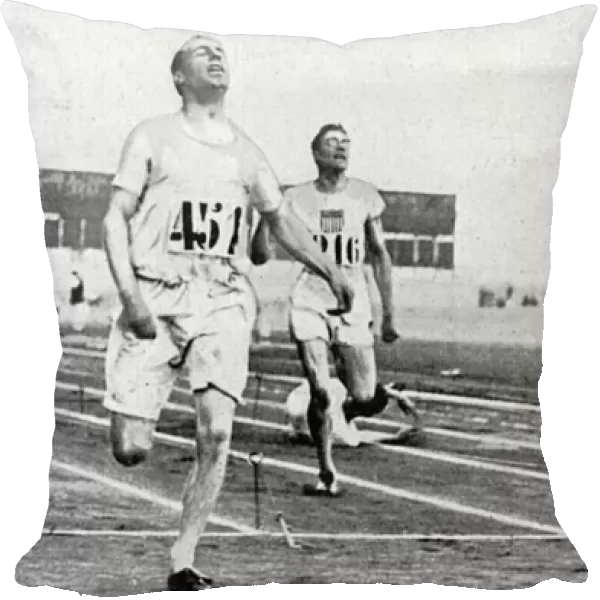 Olympic 400m race finish 1924, Eric Liddell