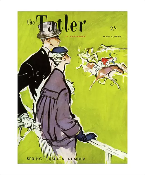 Tatler front cover, horse racing Ascot, 1955