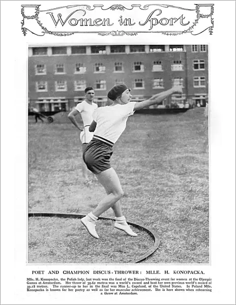 Poet and discus thrower, Mlle. H. Konopacka