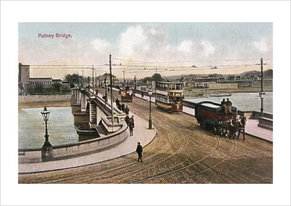 Tram crossing Putney Bridge