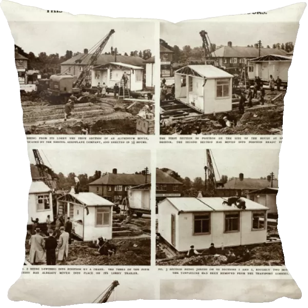 Building of a prefabricated houses in 3 hours 1945