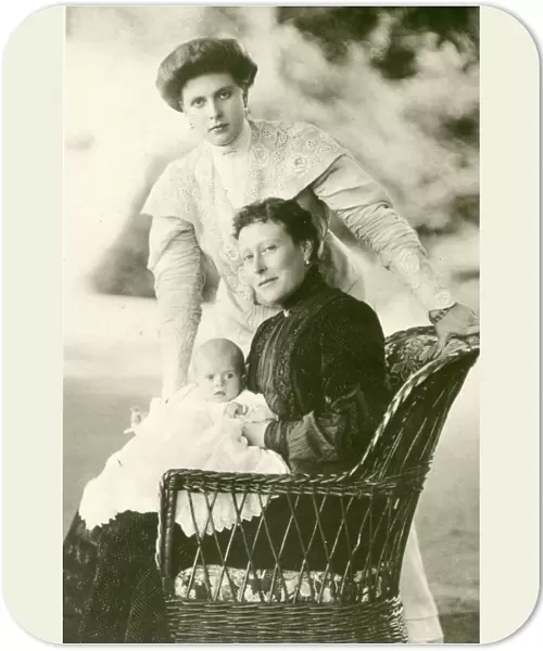 Princess Alice of Greece with her mother and daughter