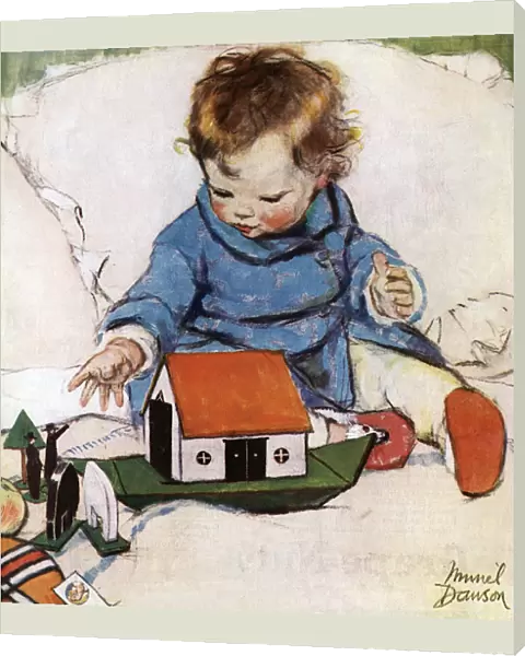 Toddler with Noahs Ark, by Muriel Dawson