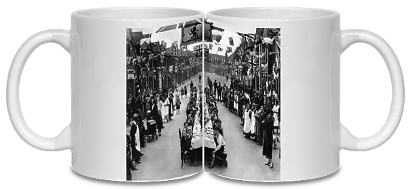 1937 Coronation - street party in Fulham