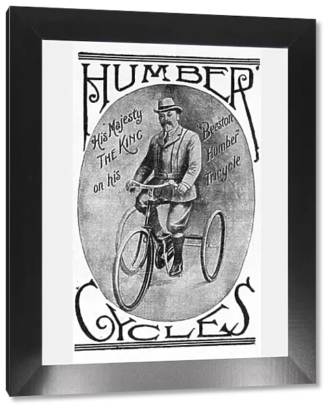Humber cycles advertisement featuring Edward VII, 1902
