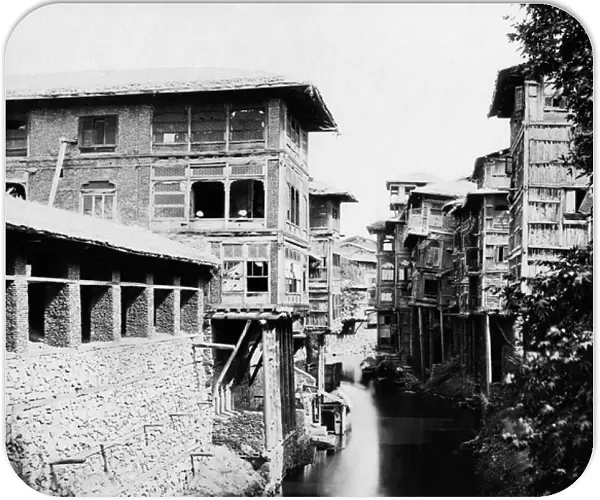 Merchants houses, Marqual Canal, Srinagar, India