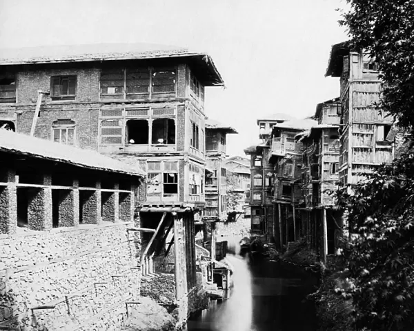 Merchants houses, Marqual Canal, Srinagar, India