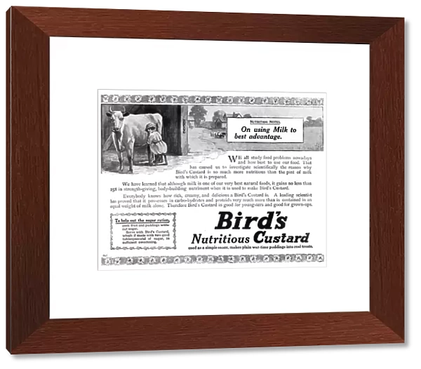 Birds custard advertisement, WW1