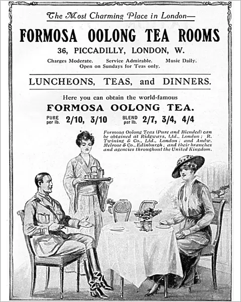 Formosa Oolong Tea Rooms advertisement, 1916