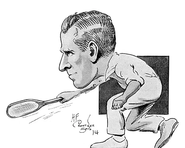 Tennis player Captain A. F. Wilding in caricature