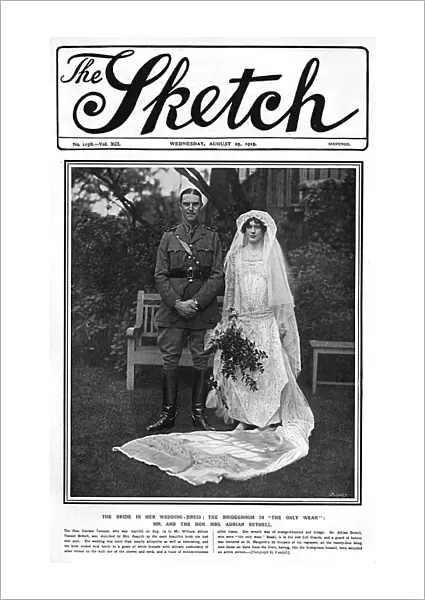 Mr and the Hon. Mrs Bethell, WW1 wedding