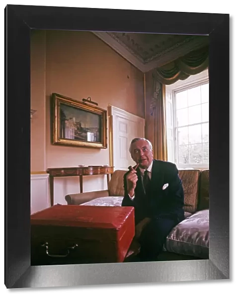 Harold Wilson with red budget briefcase