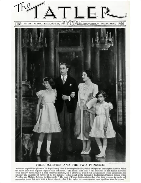 George VI & Queen Elizabeth with daughters