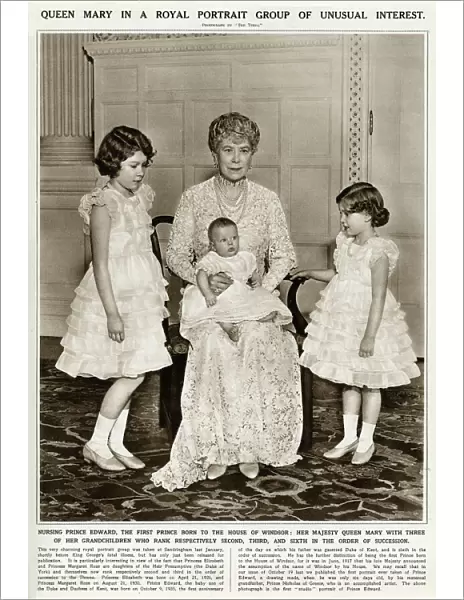 Queen Mary with grandchildren