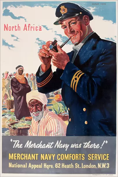 WW2 poster, The Merchant Navy was there