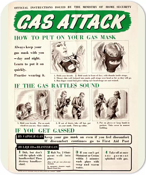 WW2 poster -- gas attack