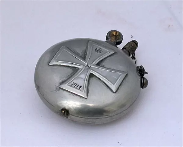 Lighter made from stainless steel pocket watch, WW1
