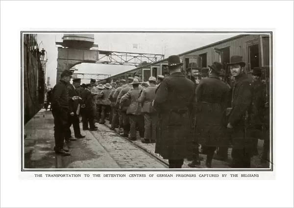 German prisoners captured by Belgians, WWI