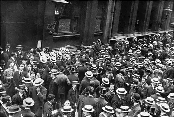 Closing of the Stock Exchange in London at the start of WWI