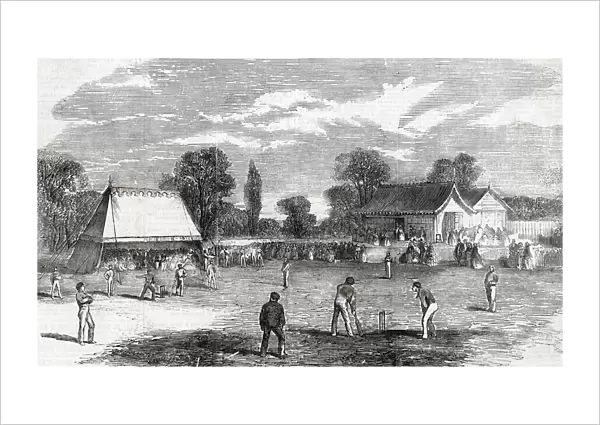 A cricket match at The New Cricket-Ground, Manchester