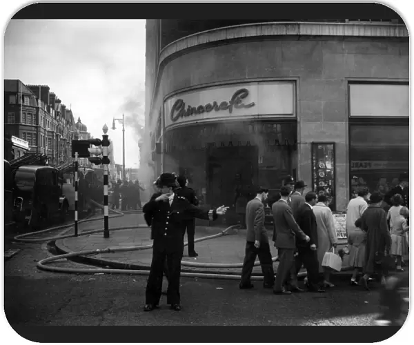 Fire at Chinacraft store, Oxford Street, London