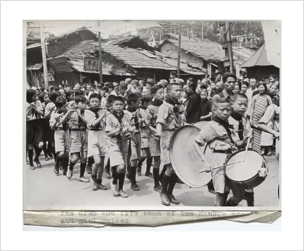 Drum and fife band, Hankow scouts and guides, China